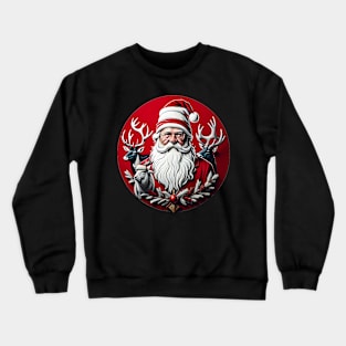 Santa with reindeers Crewneck Sweatshirt